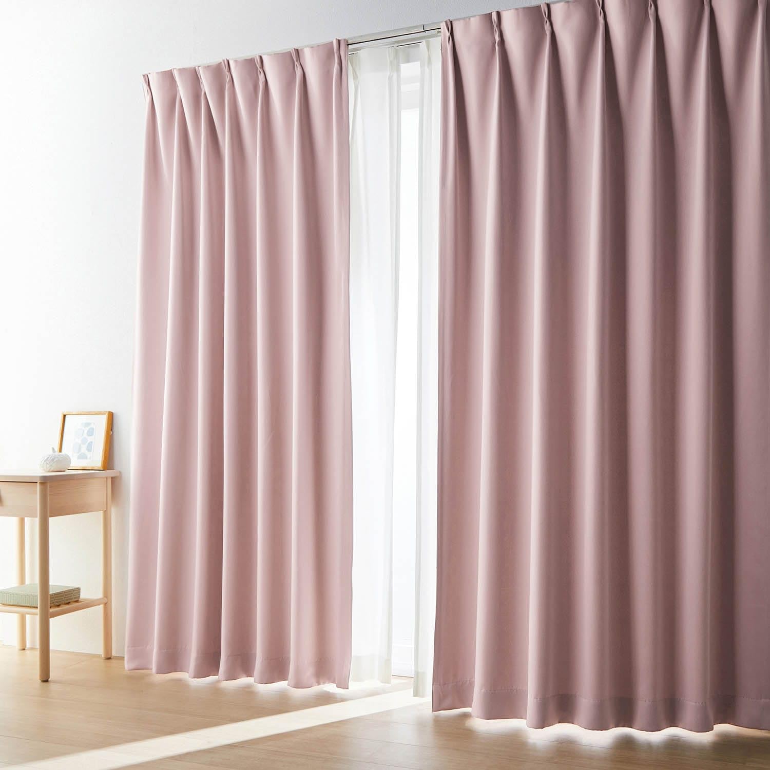 カーテン＆レースカーテン★100×200・100×195★ピンク系 Amazon｜[ベルメゾン] カーテン レースカーテン セット 遮光 遮熱 遮像